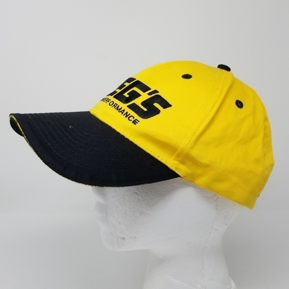 JEGS High Performance Baseball Cap Hat Adjustable Black Yellow Embroidered Cars - Picture 4 of 10